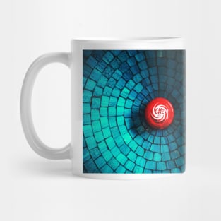 D1 GHz: Vibrant Yoyo Magic in Blue Mosaic Mug